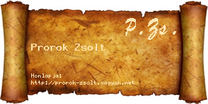Prorok Zsolt névjegykártya